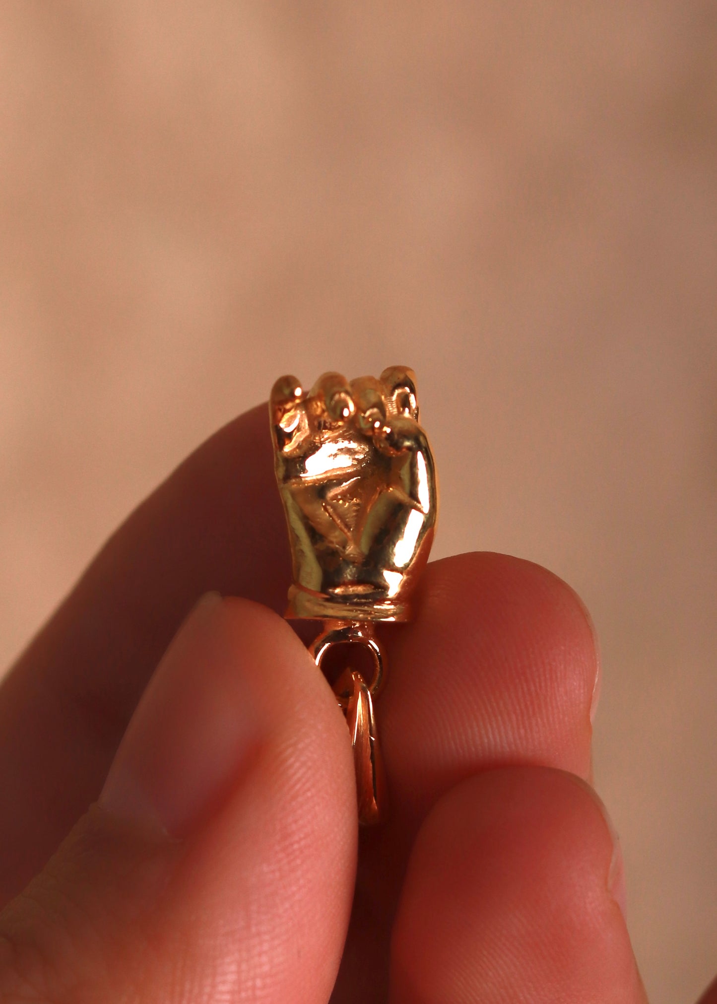 3D Hand Pendant - Gold Plated - دلاية فقط