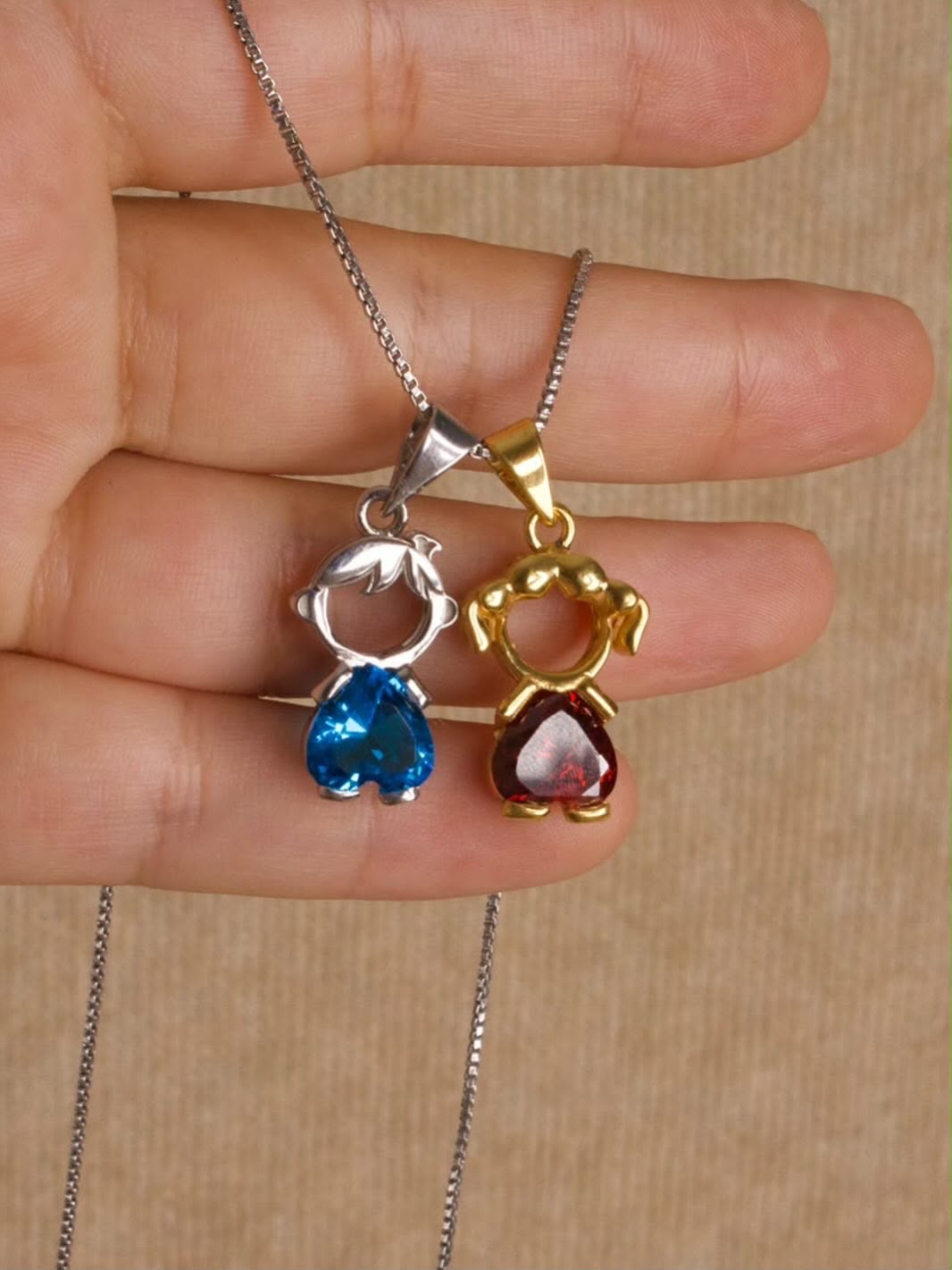 Playful Birthstone Baby Charm - Silver