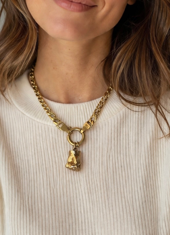3D Hand Pendant - Pure Gold   دلاية ذهب عيار ١٨