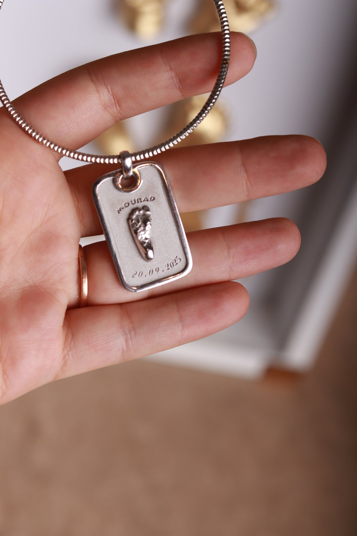 Silver Rectangular Pendant