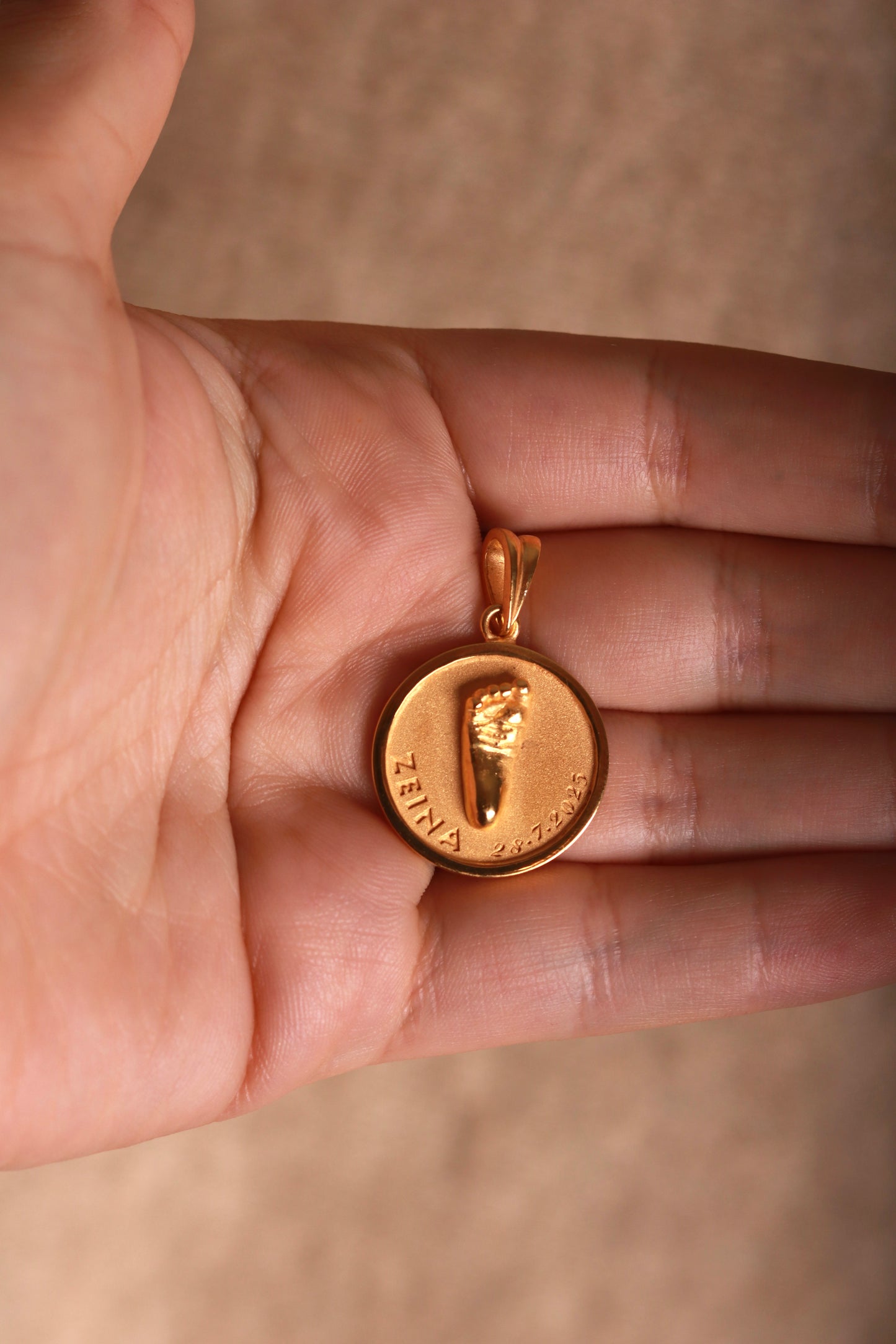 Foot Print Coin - Gold-Plated