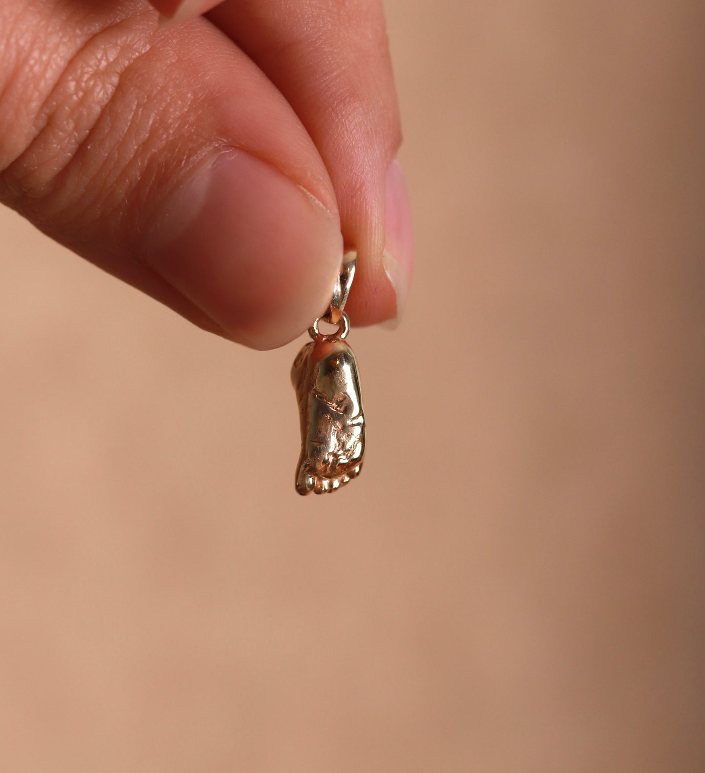 3D Pure Gold Foot Pendant