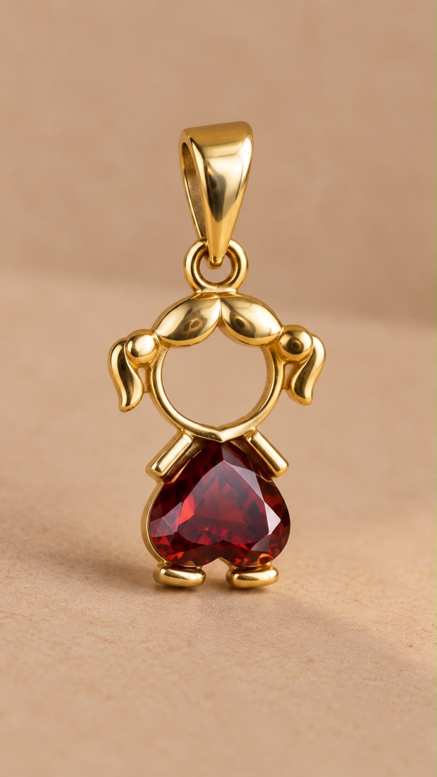 Playful Baby Birthstone Charm - Pure Gold