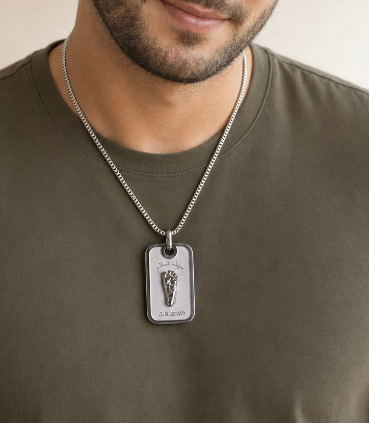 Silver Rectangular Pendant